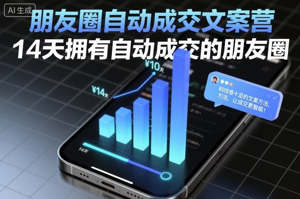 朋友圈自动成交文案营,14天拥有自动成交的朋友圈-互联网资源大全网
