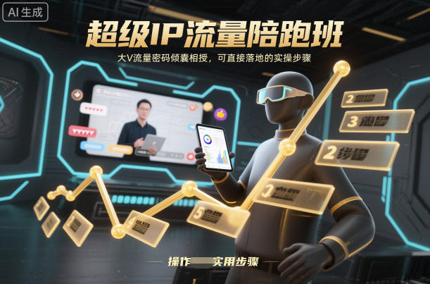 超级IP流量陪跑班,大V流量密码倾囊相授,可直接落地的实操步骤-第一资源库