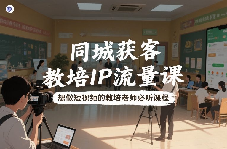 同城获客,教培IP流量课,想做短视频的教培老师必听课程-第一资源库
