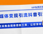 准哥自媒体变现引流抖音引流+爆文采集自媒体借助工具,让你事半功倍(附素材)-互联网资源大全网