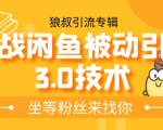 狼叔实战闲鱼被动引流3.0技术,无限上架玩法,免费送被动引流,高阶玩法实战总结-互联网资源大全网