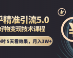 知乎精准引流5.0+知乎好物变现技术课程:每天1-2小时5天看效果,月入3W+-互联网资源大全网