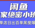 火焱社闲鱼独家绝密小班课-闲鱼单店日出百单黑搜爆破法-互联网资源大全网