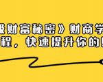 《终极财富秘密》财商学习必修课程,快速提升你的财富(18节视频课)-互联网资源大全网