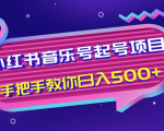 小红书音乐号起号项目,批量操作自行引流变现,手把手教你日入500+-互联网资源大全网