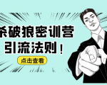 杀破狼密训营:B站霸屏引流的原理及方式+搭建赚钱的内容法则-第一资源库