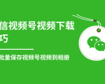 微信视频号视频下载技巧,轻松批量保存视频号等无水印视频到相册-互联网资源大全网