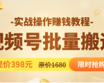 视频号批量运营实战教程,让你一天创作100个高质量视频,日引5W+流量-互联网资源大全网