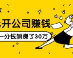 0元开公司赚钱,不花一分钱几天躺赚了30多万,详细操作流程!-互联网资源大全网