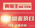 黄岛主实操性小红书副业项目，教你快速起号并出号，万粉单价1000左右-第一资源库