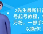 z先生最新抖音美女号起号教程,快速十万粉,一部手机就可以操作-互联网资源大全网