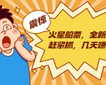 火星船票，全新风口赶紧抓，几天赚一万+摆地摊卖尾货月入一万（5个项目）-第一资源库