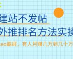 不建站不发帖做外推排名方法实操,持久seo霸屏,有人月赚几万到几十万-互联网资源大全网