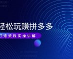 带你轻松玩赚拼多多:花的少 赚的多 爆款更简单 爆款打造流程实操讲解-互联网资源大全网