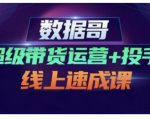 数据哥·超级带货运营+投手线上速成课，快速提升运营和熟悉学会投手技巧-互联网资源大全网