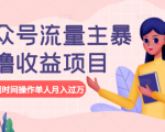 公众号流量主暴利撸收益项目，空闲时间操作单人月入过万-互联网资源大全网