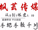 枫芸传媒11月千川最新玩法，手把手教你搭建1:10的计划-互联网资源大全网