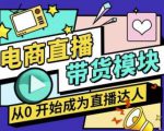 大鹏·电商直播带货课,系统学习直播带货各环节技巧和套路-互联网资源大全网