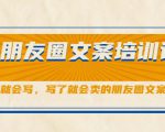 朋友圈文案培训课,听了就会写,写了就会卖的朋友圈文案课-互联网资源大全网