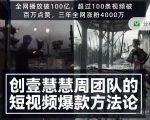 创壹慧慧周短视频爆款方法论,让你快速入门、少走弯路、节省试错成本-互联网资源大全网