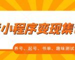 抖音小程序变现集训课,养号、起号、书单、趣味测试、视频剪辑,全套流程-互联网资源大全网
