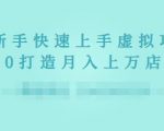 2022年虚拟项目实战指南，新手从0打造月入上万店铺-互联网资源大全网