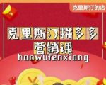 克里斯汀拼多多运营课，适合小白初涉平台，低成本入门-互联网资源大全网
