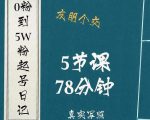 0粉到5万粉起号日记,大志参谋起号经历及变现逻辑-互联网资源大全网