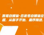 凯哥自媒体·百家号自媒体全套实战赚钱教程,从新手开始,循序渐进,系统的讲解-互联网资源大全网