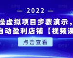 新人实操虚拟项目步骤演示,0基础打造自动盈利店铺【视频课程】-互联网资源大全网
