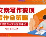 自媒体专业文案写作变现,月入10W+写作策略,教你从零开始学写作-互联网资源大全网