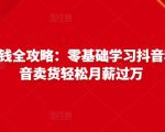 抖音电商赚钱全攻略:零基础学习抖音种草,靠抖音卖货轻松月薪过万-互联网资源大全网