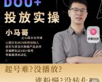 小马哥-Dou+投放实操课,抖加投放,随心推,付费起号逻辑,打破低播放转化-互联网资源大全网