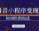 商梦网校-抖音小程序一个能日入300+的副业项目,变现、起号、素材、剪辑-互联网资源大全网