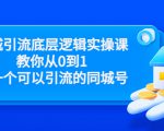 同城引流底层逻辑实操课,教你从0到1做一个可以引流的同城号(价值4980)-互联网资源大全网