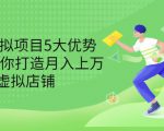拆解虚拟项目5大优势,0基础教你打造月入上万虚拟店铺(无水印)-互联网资源大全网