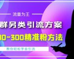 价值888的QQ群另类引流方案,半自动操作日200~300精准粉方法【视频教程】-互联网资源大全网