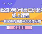 电商自然流0粉0作品正价起号线上课程:一套完善的直播带货落地方案-互联网资源大全网