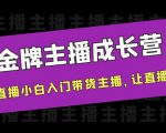 金牌主播成长营，一周从直播小白入门带货主播，让直播更简单-第一资源库