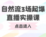 自然流3场起爆直播实操课 双标签交互拉号实战系统课-互联网资源大全网