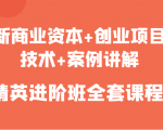 新商业资本+创业项目，技术+案例讲解，精英进阶班全套课程-互联网资源大全网