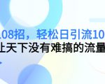 引流108招,轻松日引流100+人,让天下没有难搞的流量-互联网资源大全网