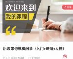 后浪带你纵横闲鱼(入门+进阶+大神),闲鱼最新玩法,简单粗暴-互联网资源大全网