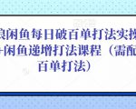 后浪闲鱼每日破百单打法实操课程+闲鱼递增打法课程(需配合百单打法)-互联网资源大全网