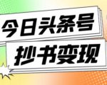 外面收费588的最新头条号软件自动抄书变现玩法,单号一天100+(软件+教程+玩法)-互联网资源大全网