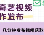 爱奇艺号视频发布,每天只需花几分钟即可发布视频,简单操作收入过万【教程+涨粉攻略】-互联网资源大全网