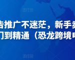 亚马逊广告推广不迷茫,新手卖家产品运营入门到精通(恐龙跨境电商)-互联网资源大全网