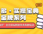 拼多多·实操宝典：金牌系列“小白到高手”带你全方位玩转拼多多各种玩法-第一资源库