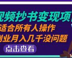 黄岛主中视频抄书变现项目：适合所有人操作，当副业月入几千没问题！-第一资源库