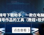 微信视频号下载助手,一款在电脑上下载视频号作品的工具(教程+软件)-第一资源库